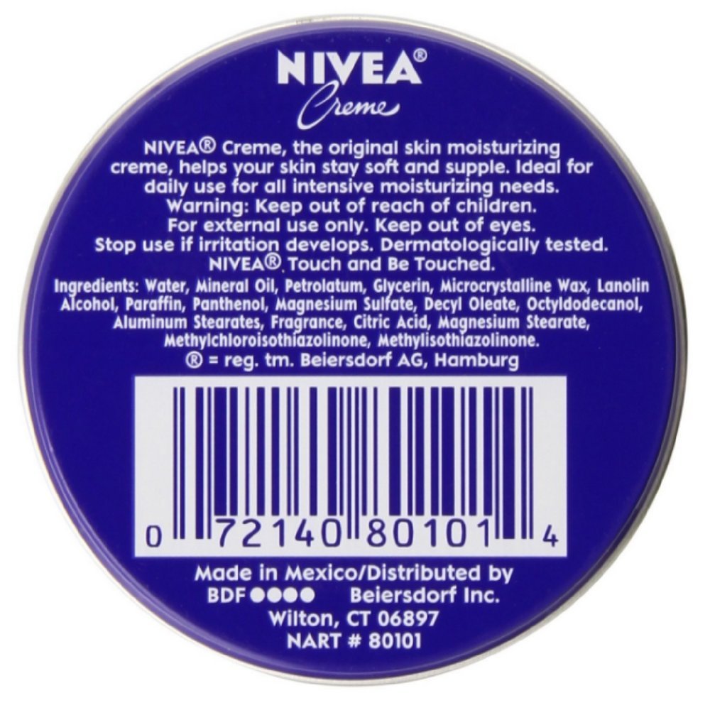 NIVEA Skin Creme pack seven tins demonstrates family-friendly, travel-ready moisture on the go.