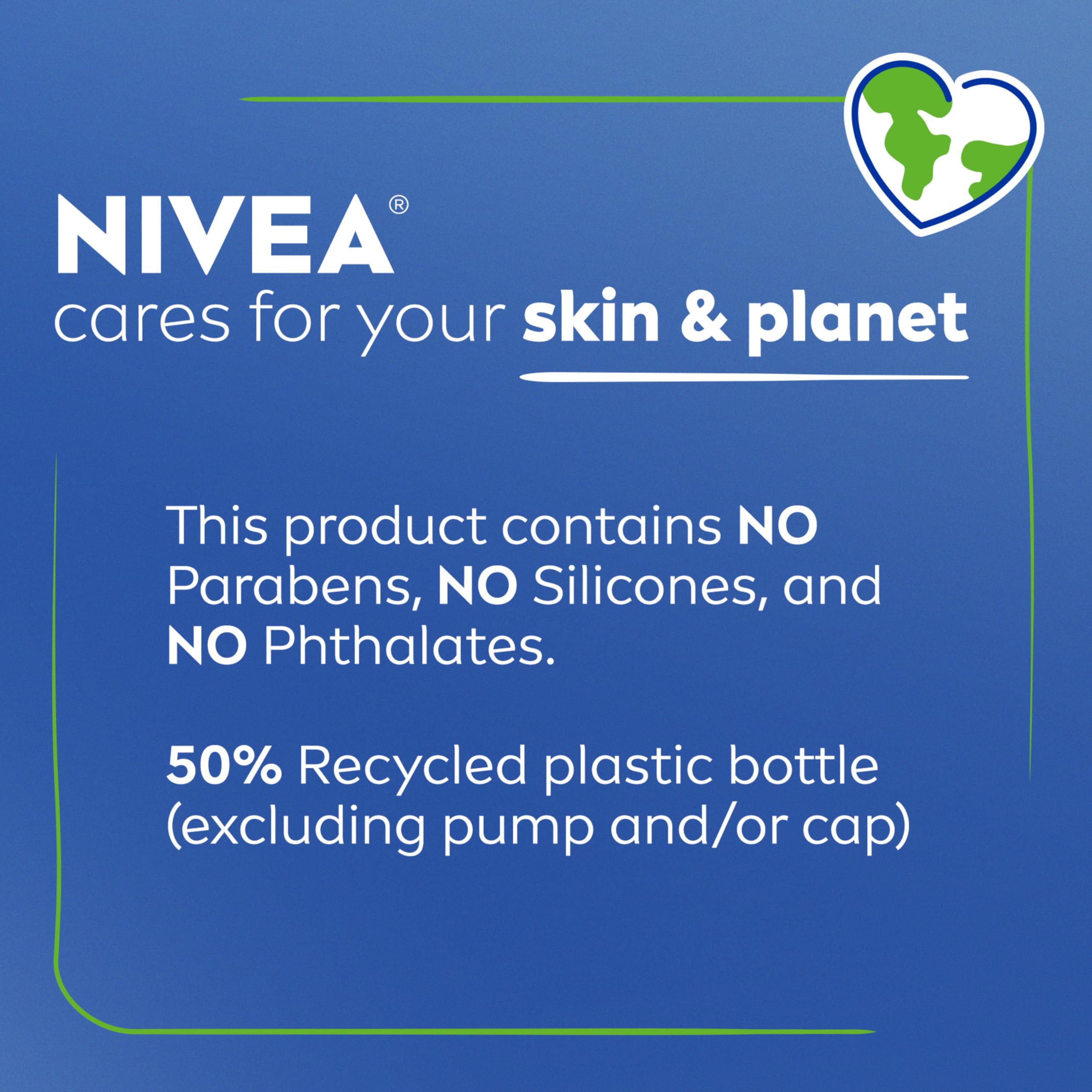 NIVEA Dermatologist-tested label close-up signals skin-friendly formula.