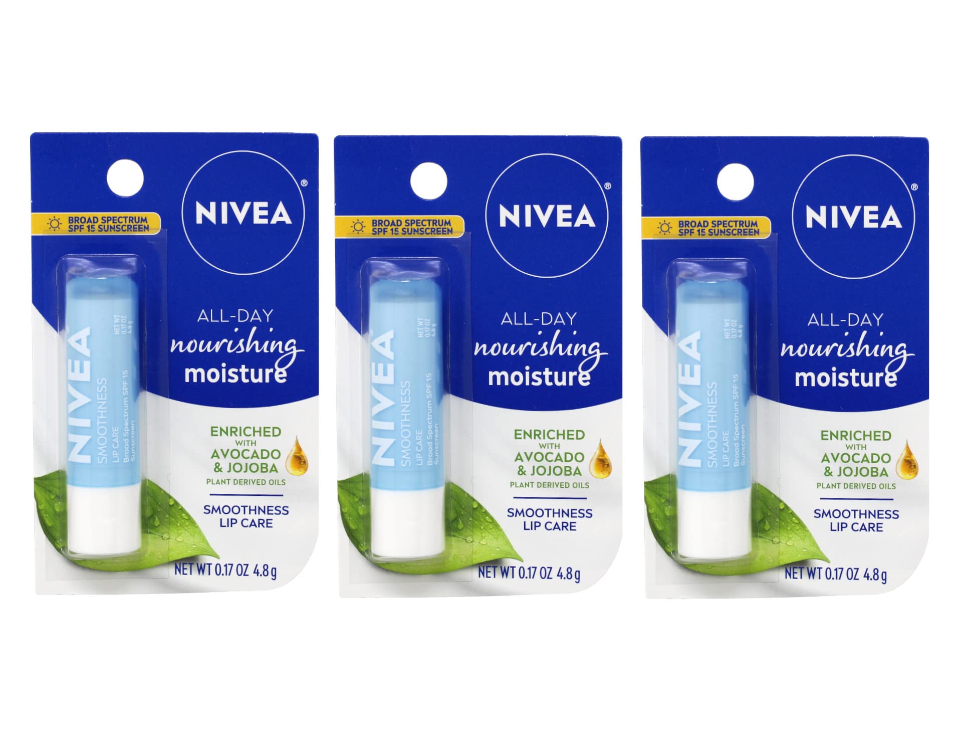 NIVEA Smoothness Lip Care SPF15 front view for all-day moisture