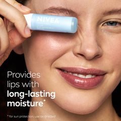 NIVEA Smoothness Lip Care SPF 15 highlights shea butter and nourishing ingredients.