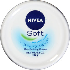 NIVEA Soft cream on hand for smooth skin.