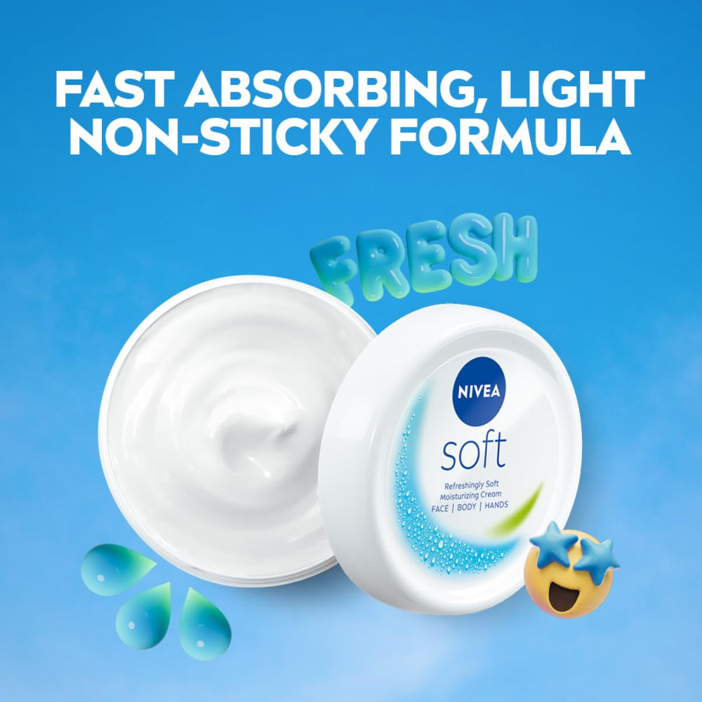 NIVEA Soft packaging 300ml on display for easy selection