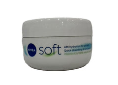 NIVEA Soft refreshing cream jar for daily face, hands, and body hydration