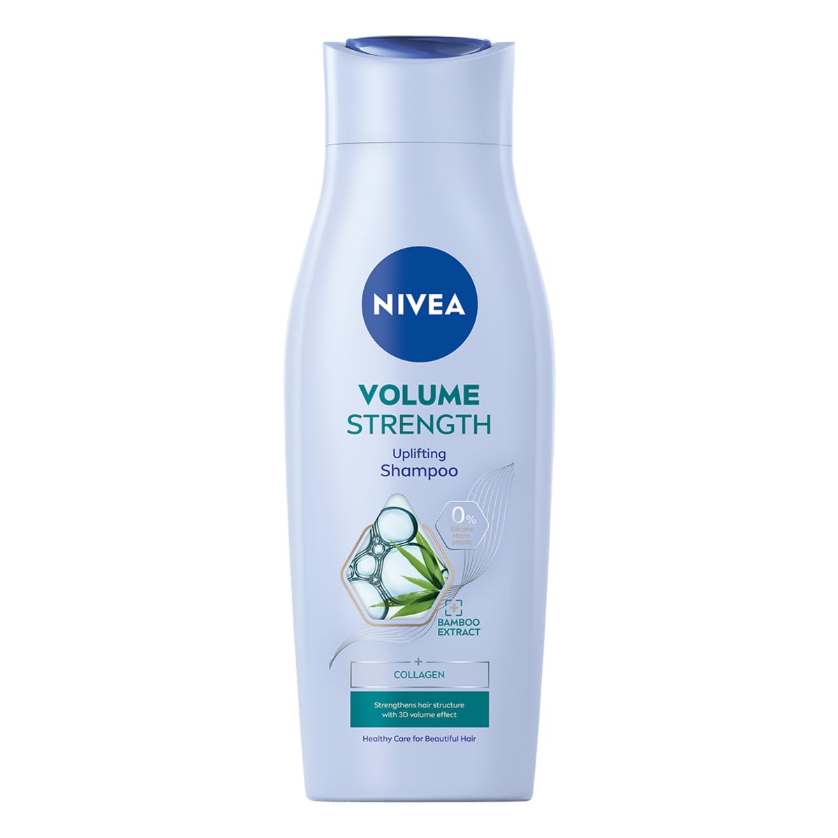 NIVEA Volume & Strength Shampoo bottle front view for fuller hair