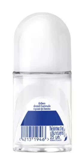 NIVEA roll-on being applied to underarm demonstrates quick-dry, non-sticky formula