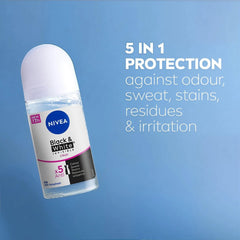NIVEA Women roll-on being applied to underarm showing gentle formula.