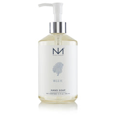 Niven Morgan Blue Hand Soap bottle with calming blue hue for daily cleansing.