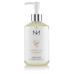 Niven Morgan Green Tea & Peony Hand Soap cleanses gently with aloe and glycerin