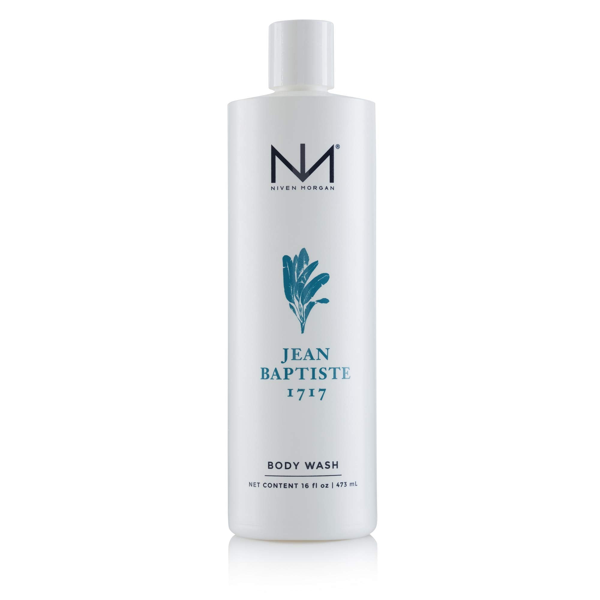 Niven Morgan Jean Baptiste Body Wash bottle being poured for a gentle daily cleanse.