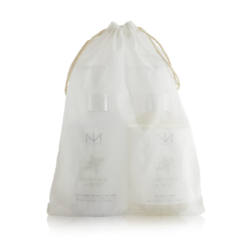 Niven Morgan Lavender & Mint lotion provides hydration with shea butter after washing.