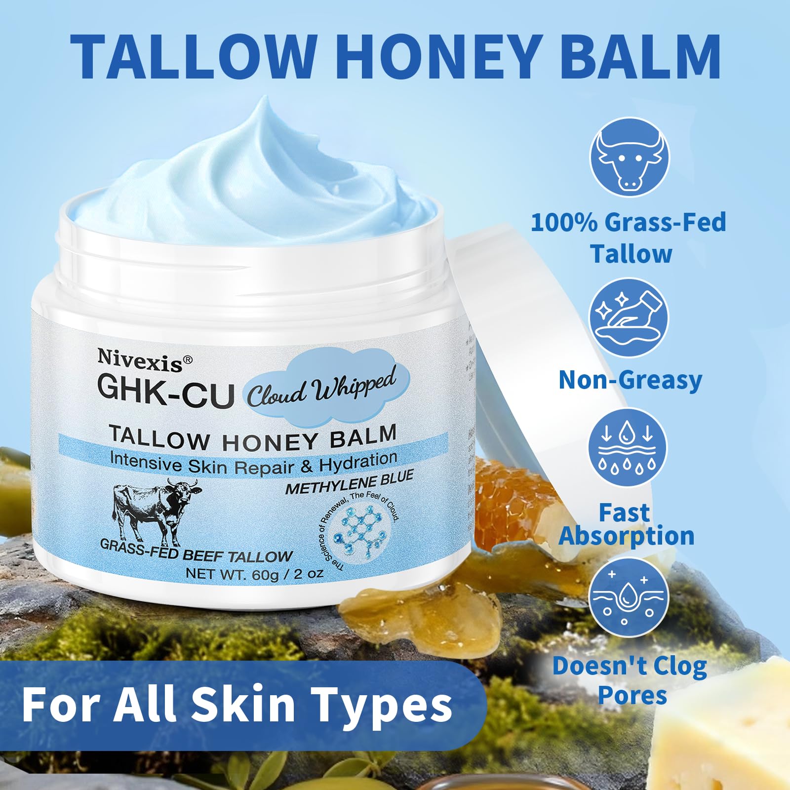 GHK-Cu application close-up showing peptide-powered skin support.