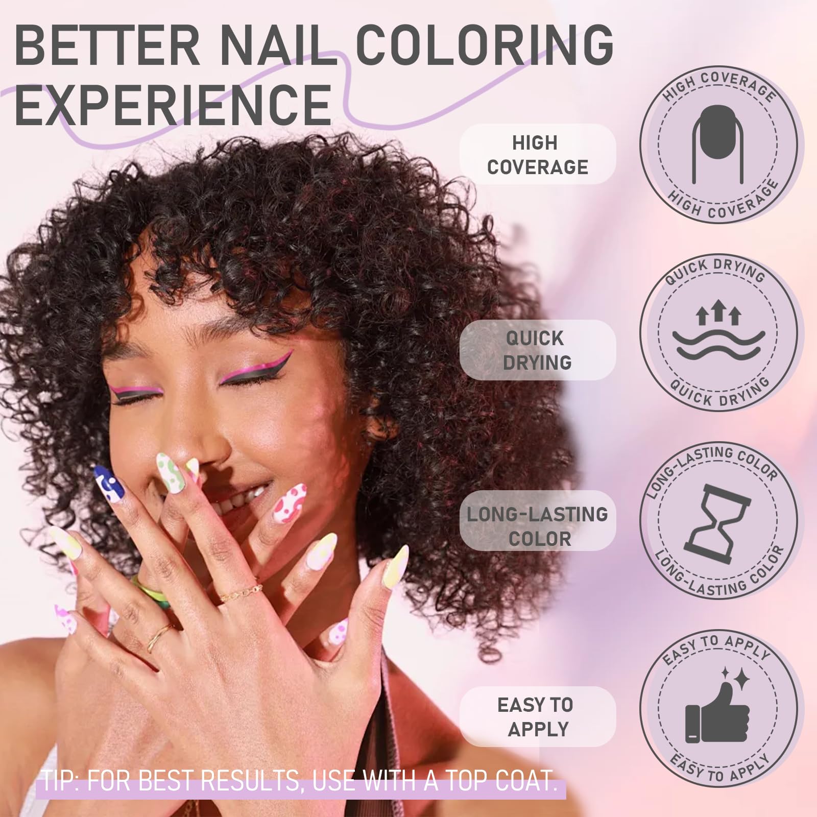 NivLop nail art on natural nails showing versatile design options
