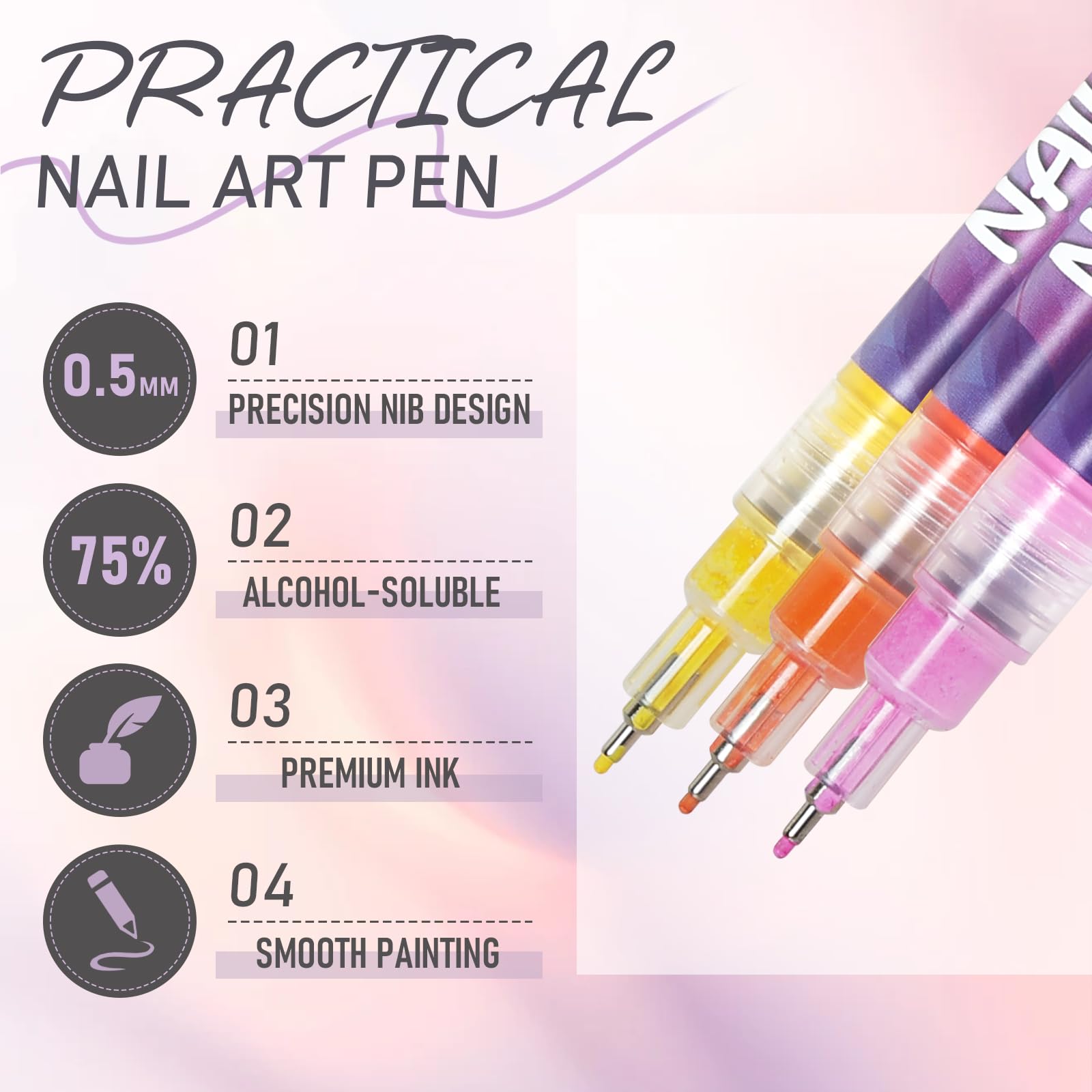 NivLop quick-dry nail art formula minimizes smudges for clean designs