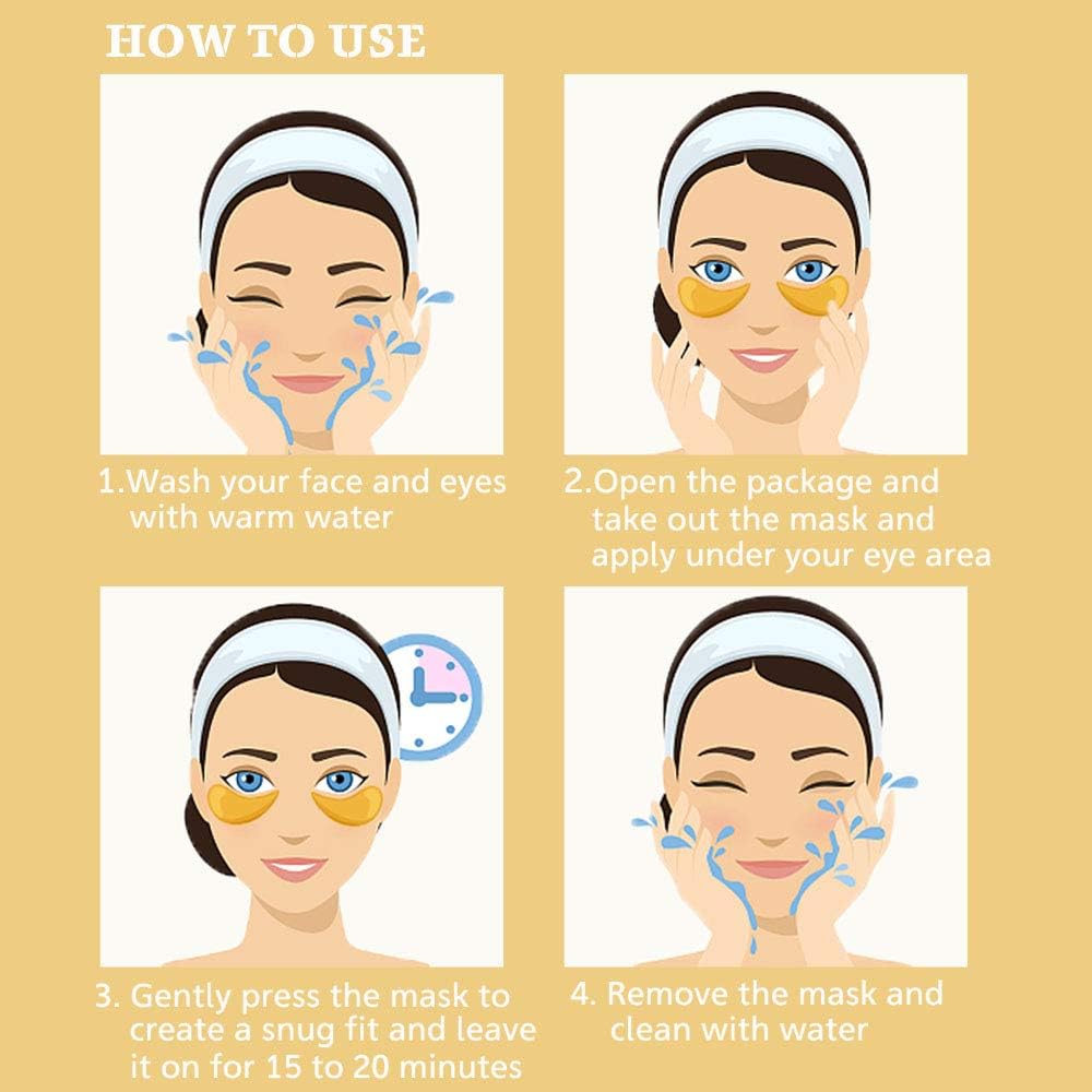 NIYET gold-accent eye patches on display with spa-like luxury