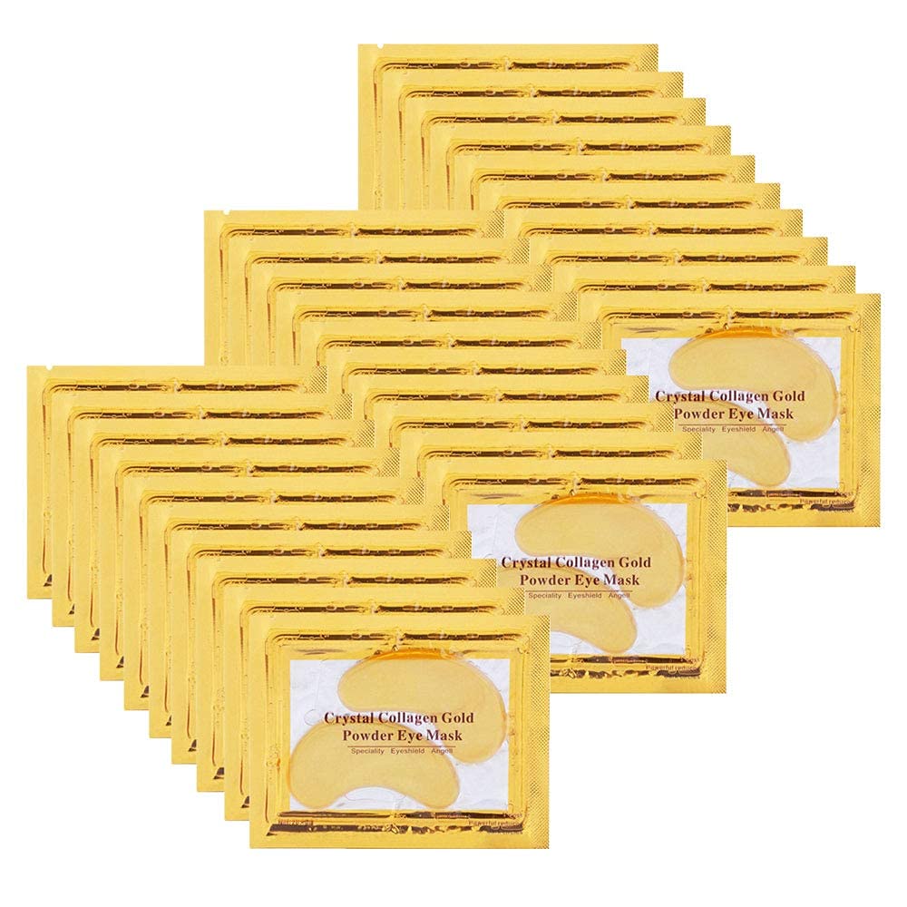 NIYET gold eye patch pack close-up showing premium packaging for under-eye care