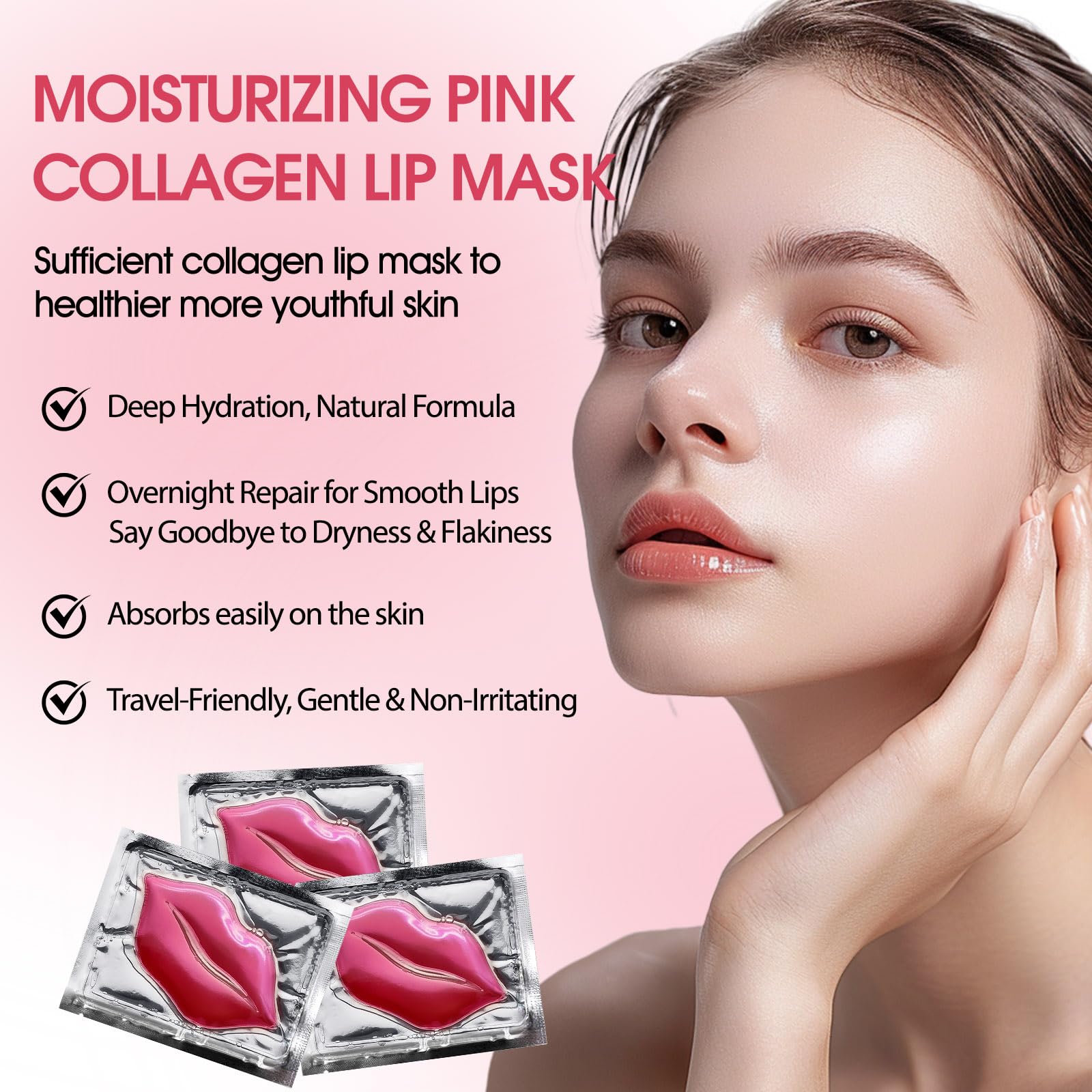 NIYET Lip Mask application on lips demonstrates absorption for refreshed, moisturized lips.