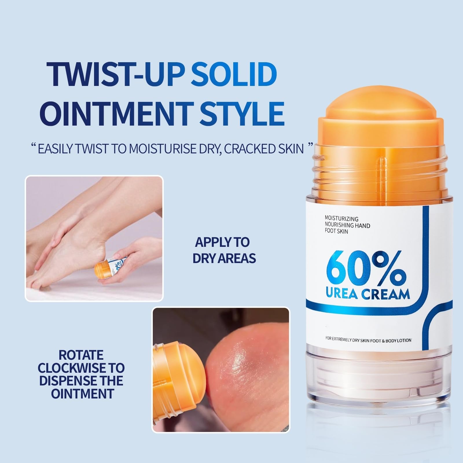 NIZENTA Urea Cream Stick travel-friendly pack for quick rehydration.