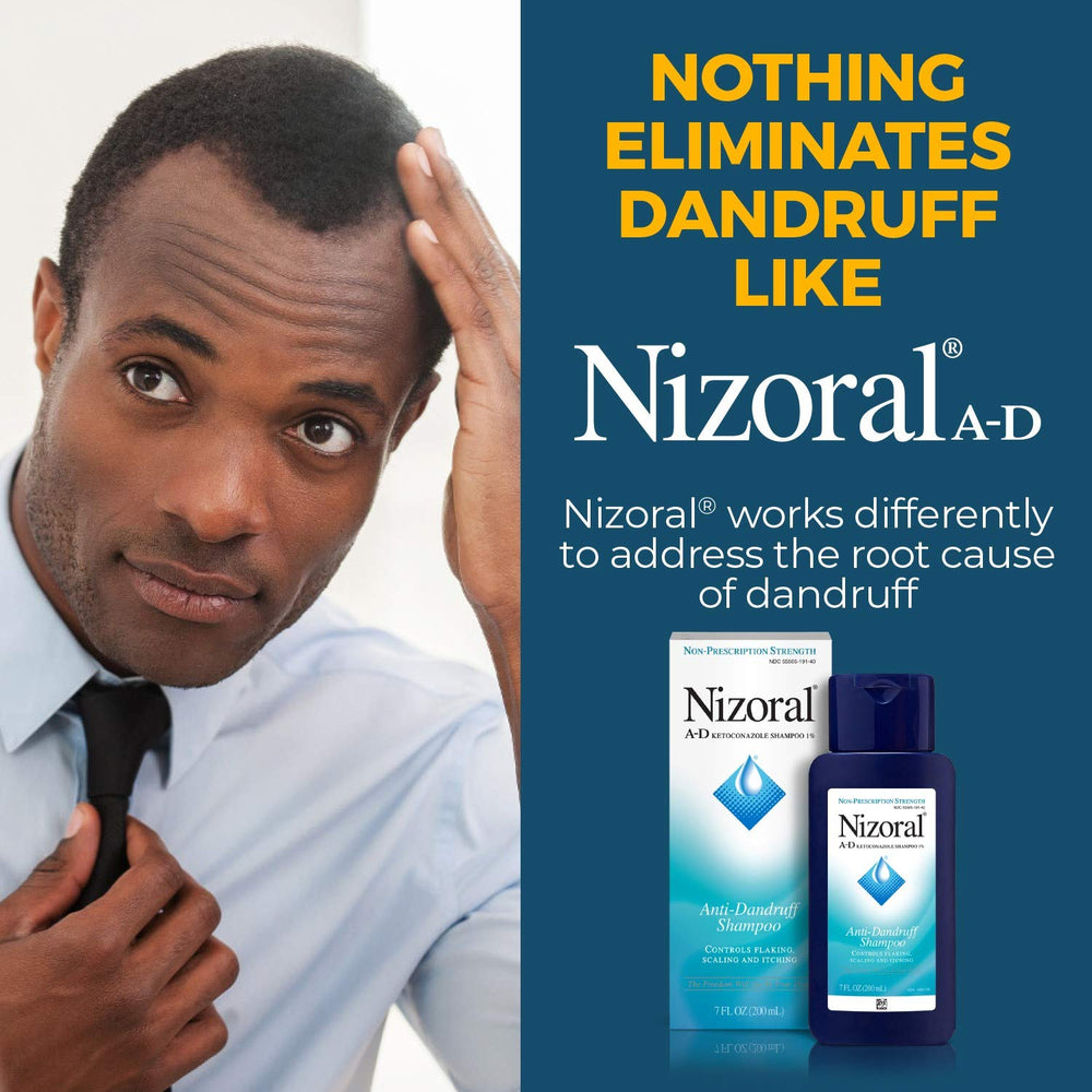 Nizoral A-D value pack twist-cap closeup shows easy dispensing