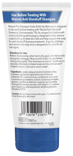 Nizoral pre-shampoo before shampoo steps guide image.