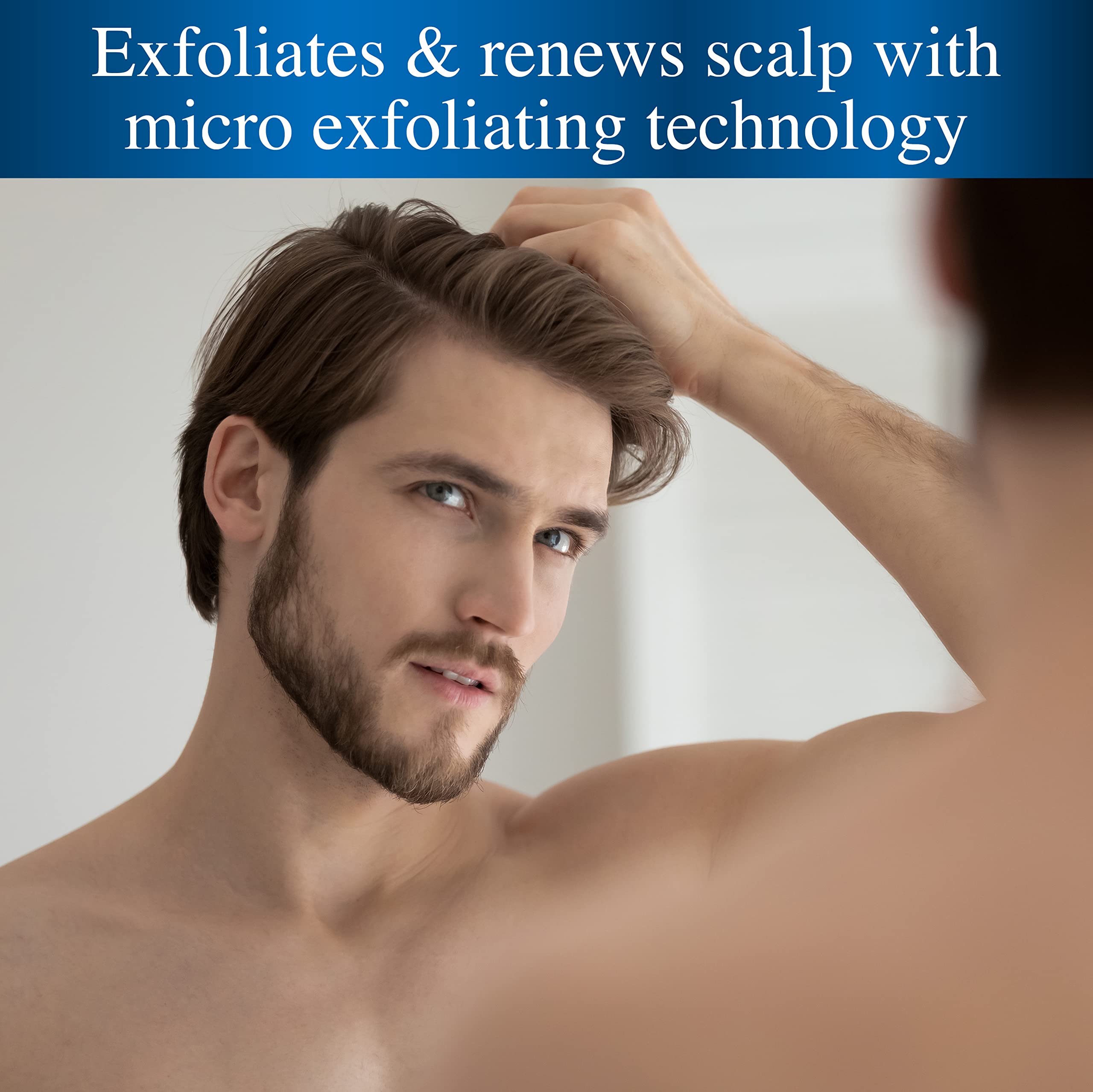 Nizoral pre-shampoo micro-exfoliating technology close-up.