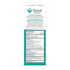 Nizoral bottle highlights tea tree oil and green tea for scalp care