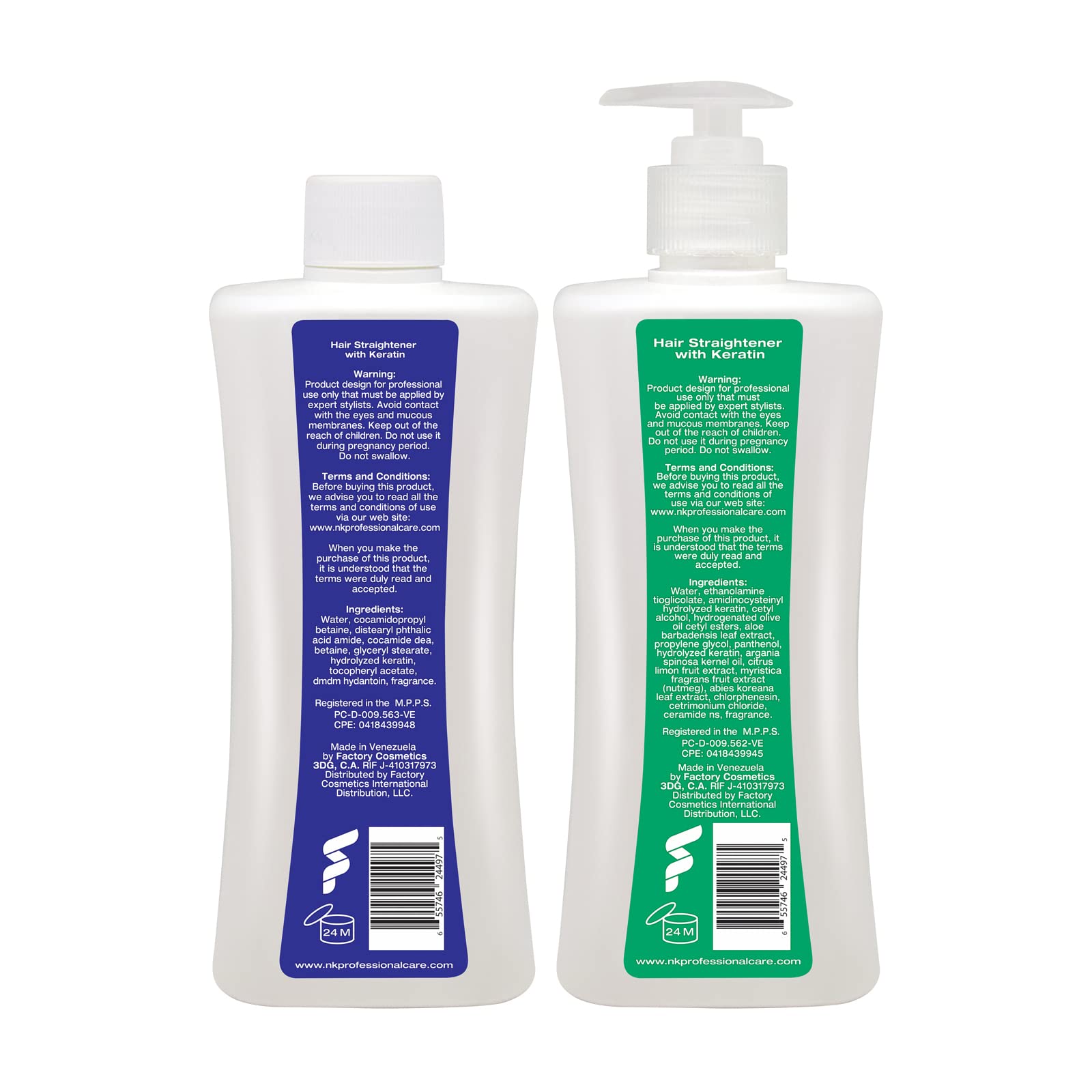 NK Professional Care keratin Step 2 treatment cream bottle for straightening