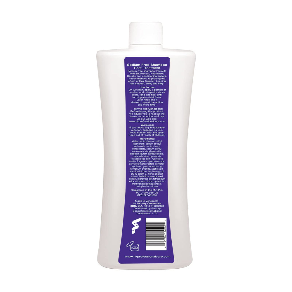 NK Professional Care Step 3 label highlights salt-free formula for gentle cleansing