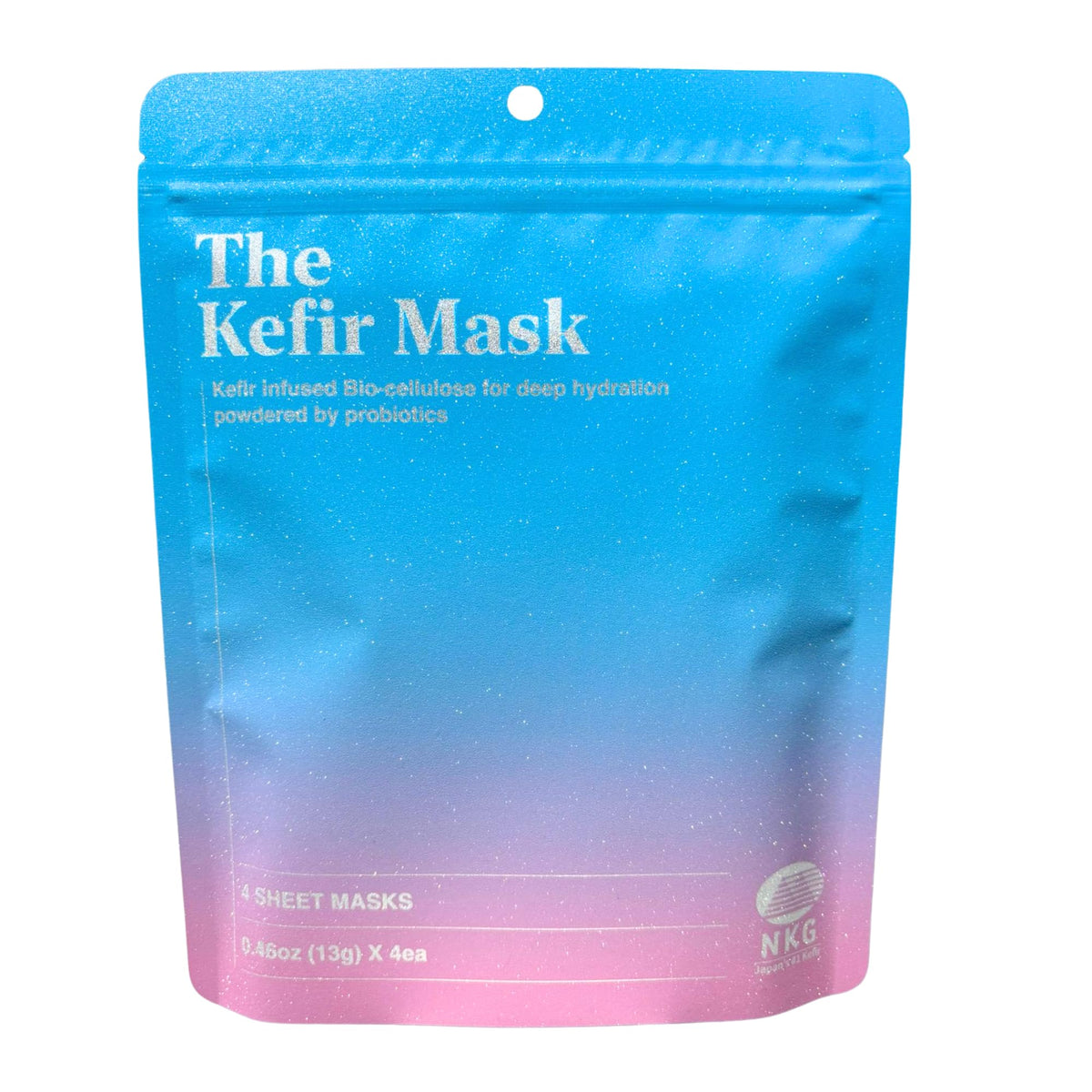 NKG The Kefir Mask biocellulose sheet for deep hydration and fit.