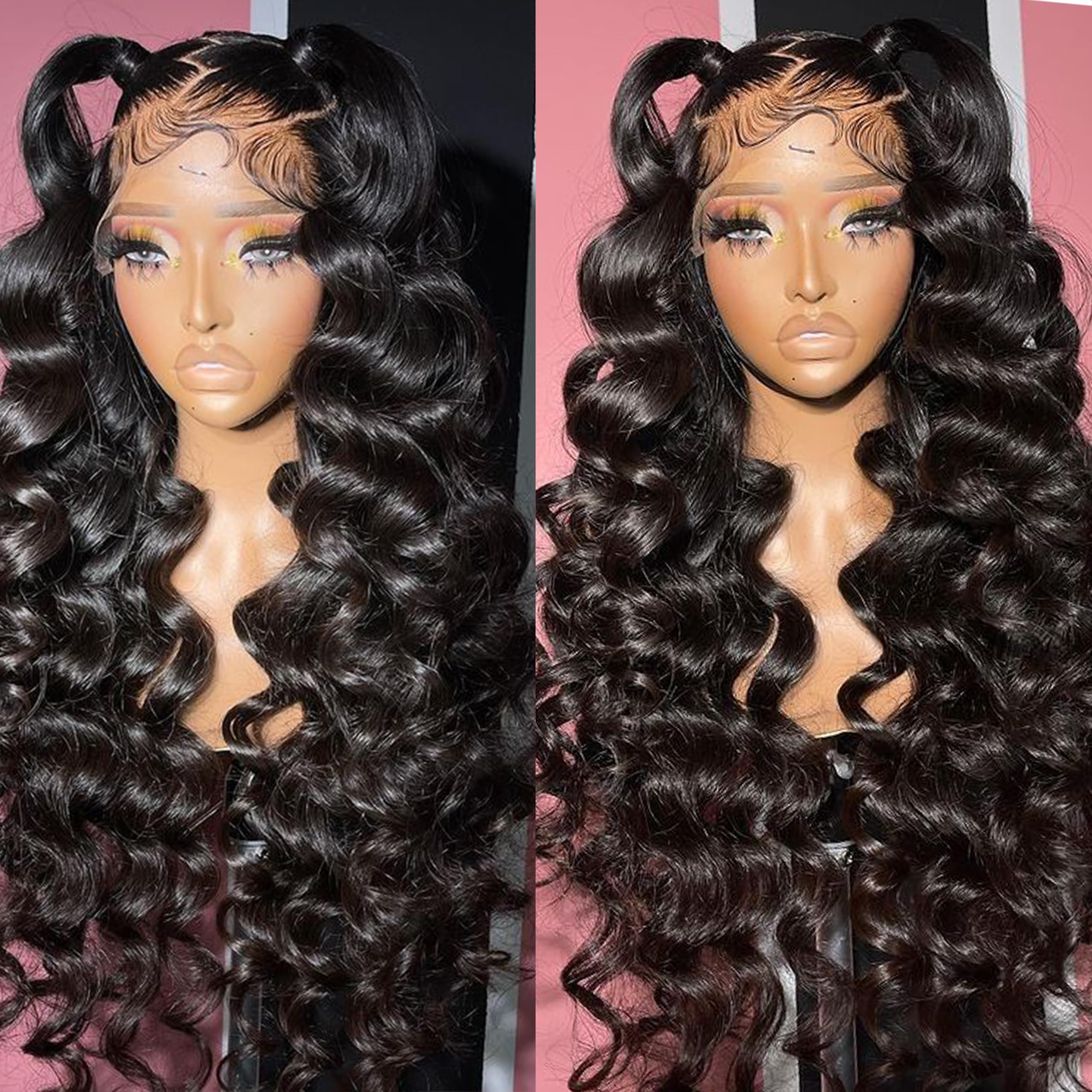 NKTU lace front wig shows natural hairline with baby hairs for seamless blend