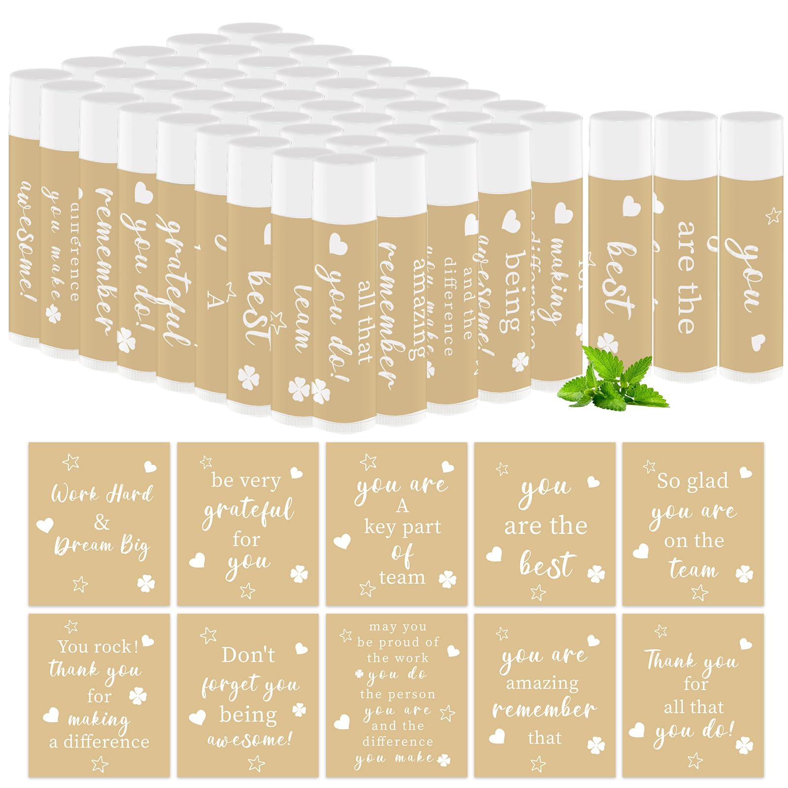 Nlicrst 50-pack lip balms shown for convenient on-the-go lip care