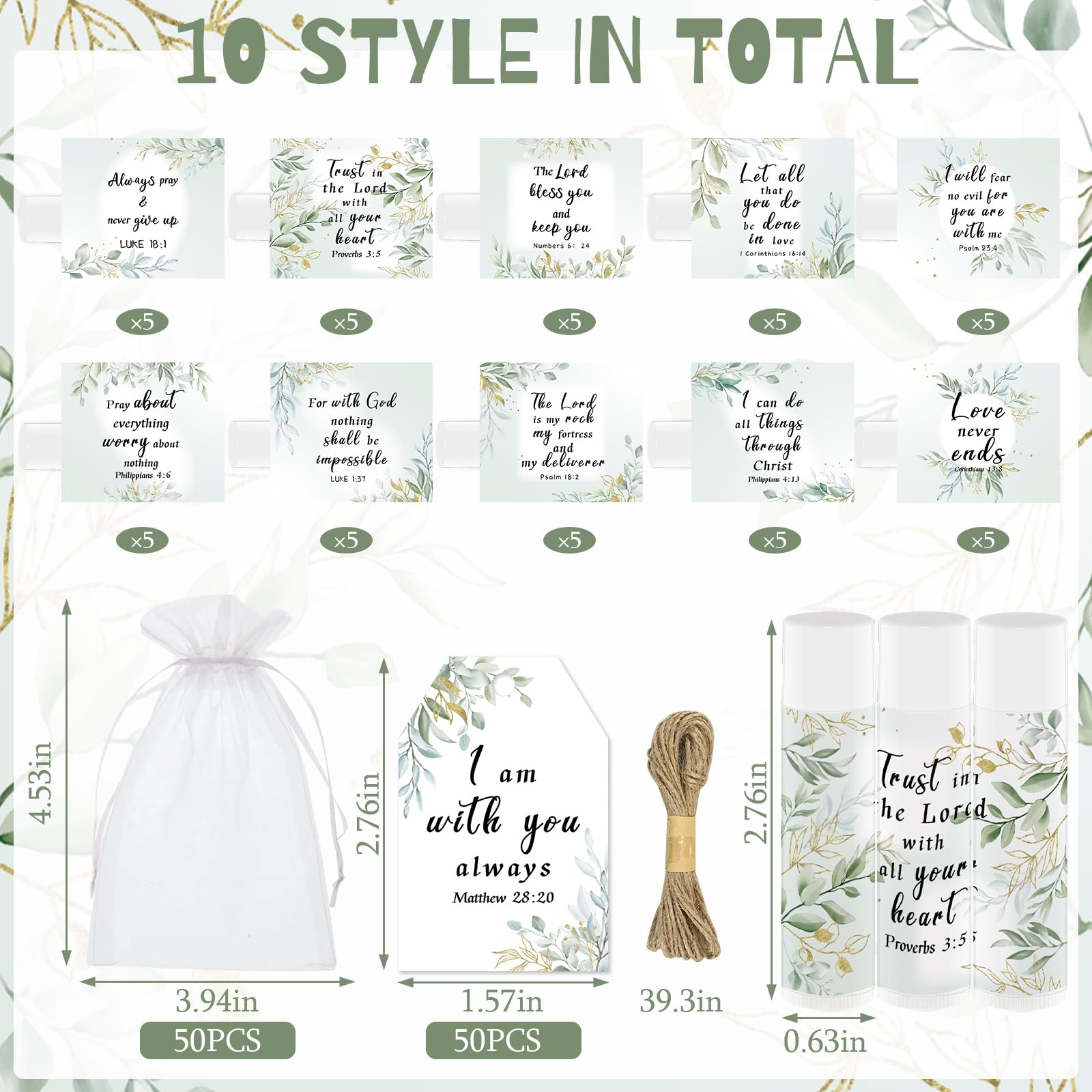 Nlicrst Organza gift bags for elegant presentation of lip balms