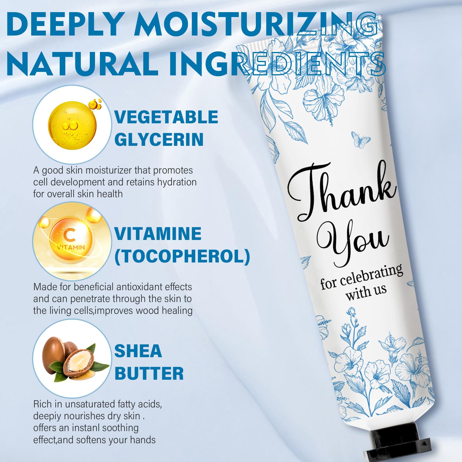 Nlicrst thank you cards included with the hand cream set.