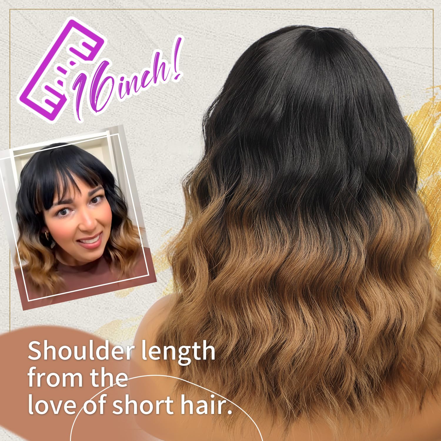 Nnzes heat-resistant synthetic wig for safe styling with light heat.