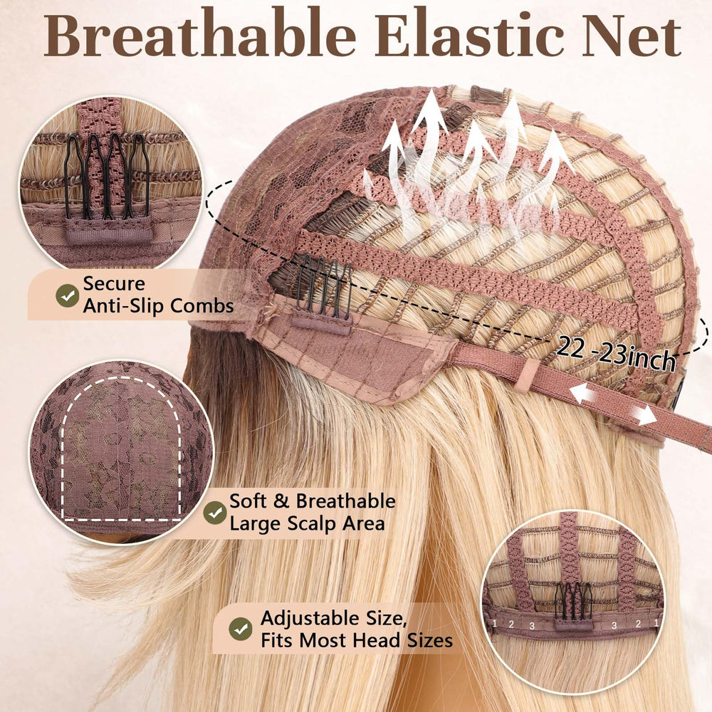 Nnzes Wig for Weddings and Parties adds glamorous blonde flair.