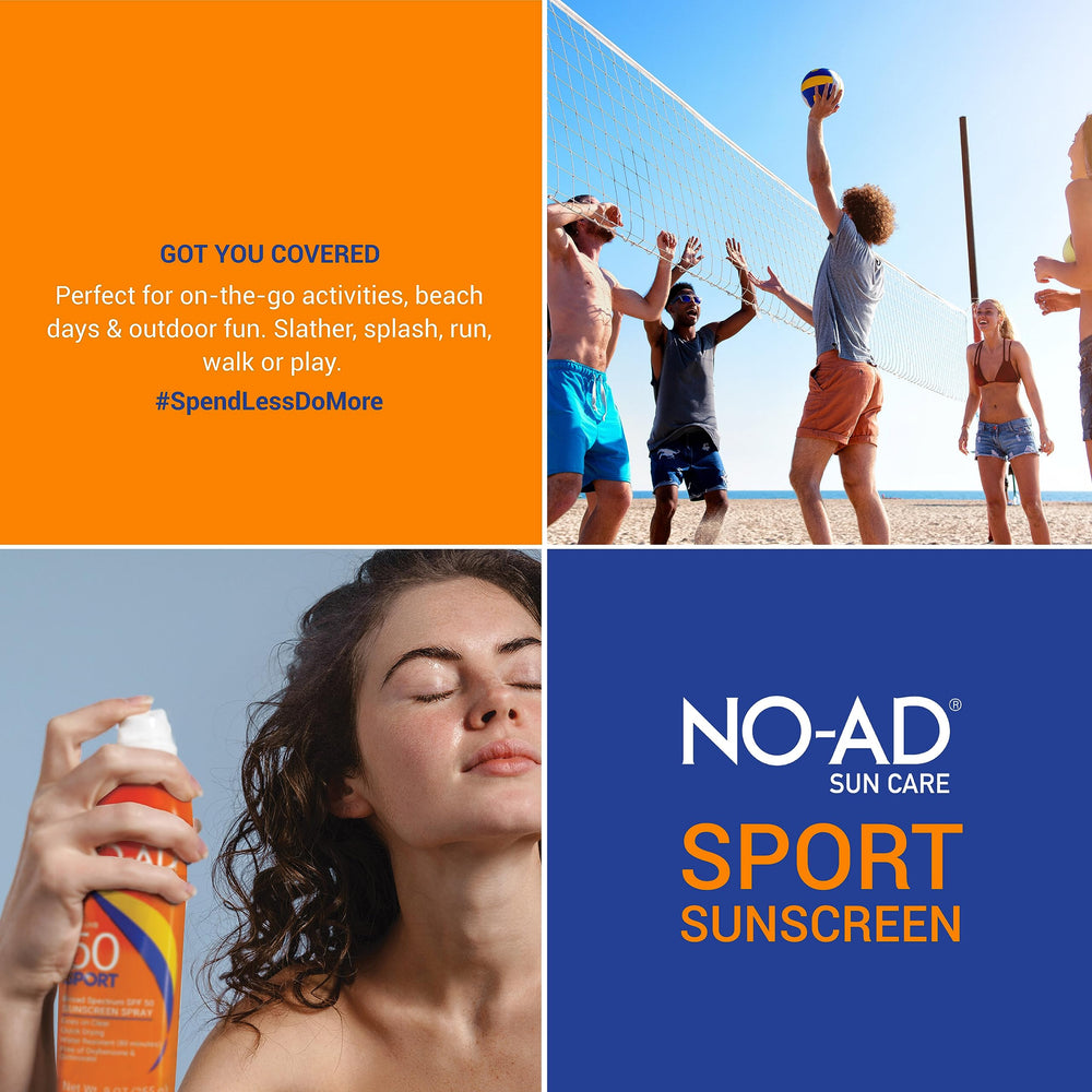 NO-AD Sport Sunscreen Lotion with environmentally friendly formula.