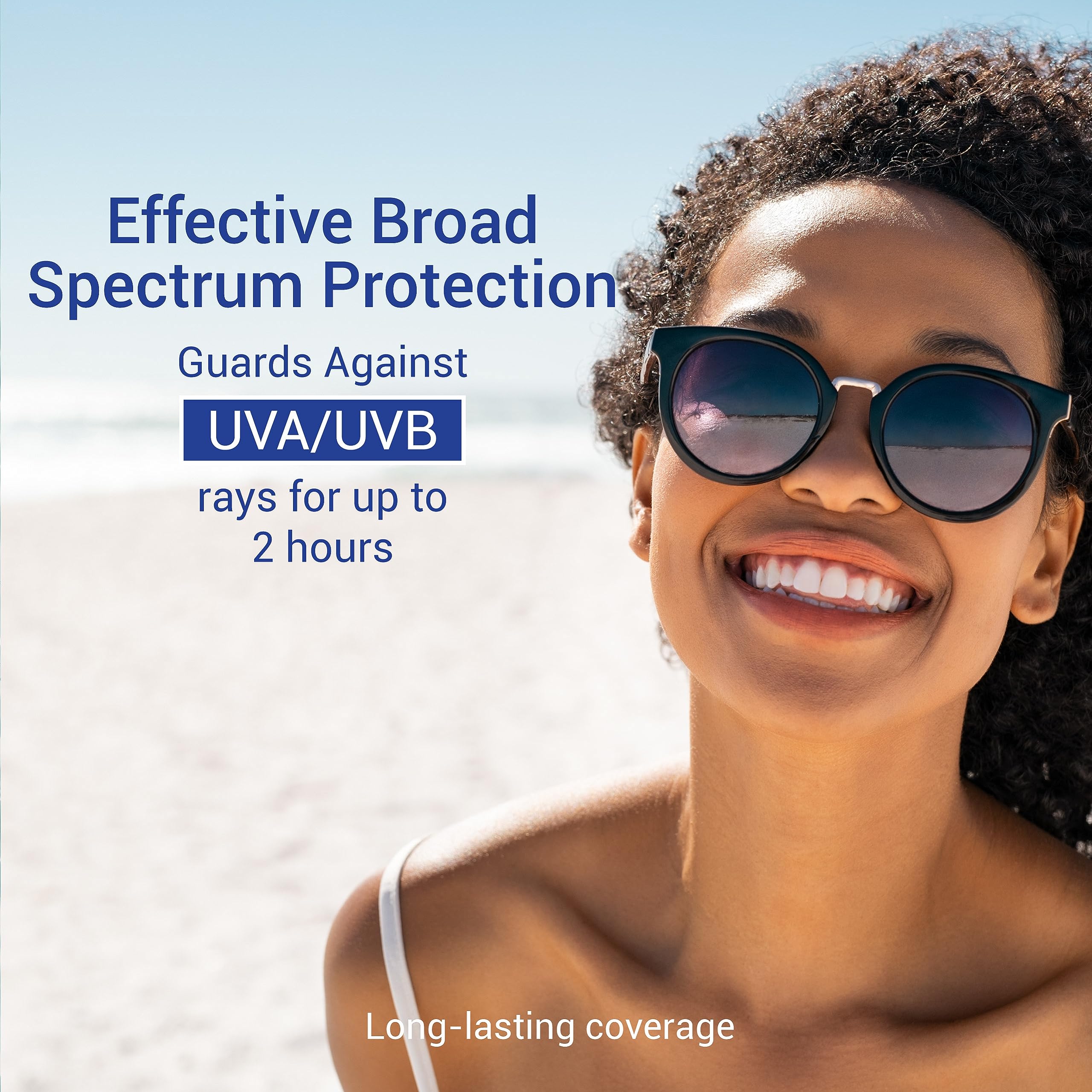 NO-AD paraben-free sunscreen lotion keeps skin safe.