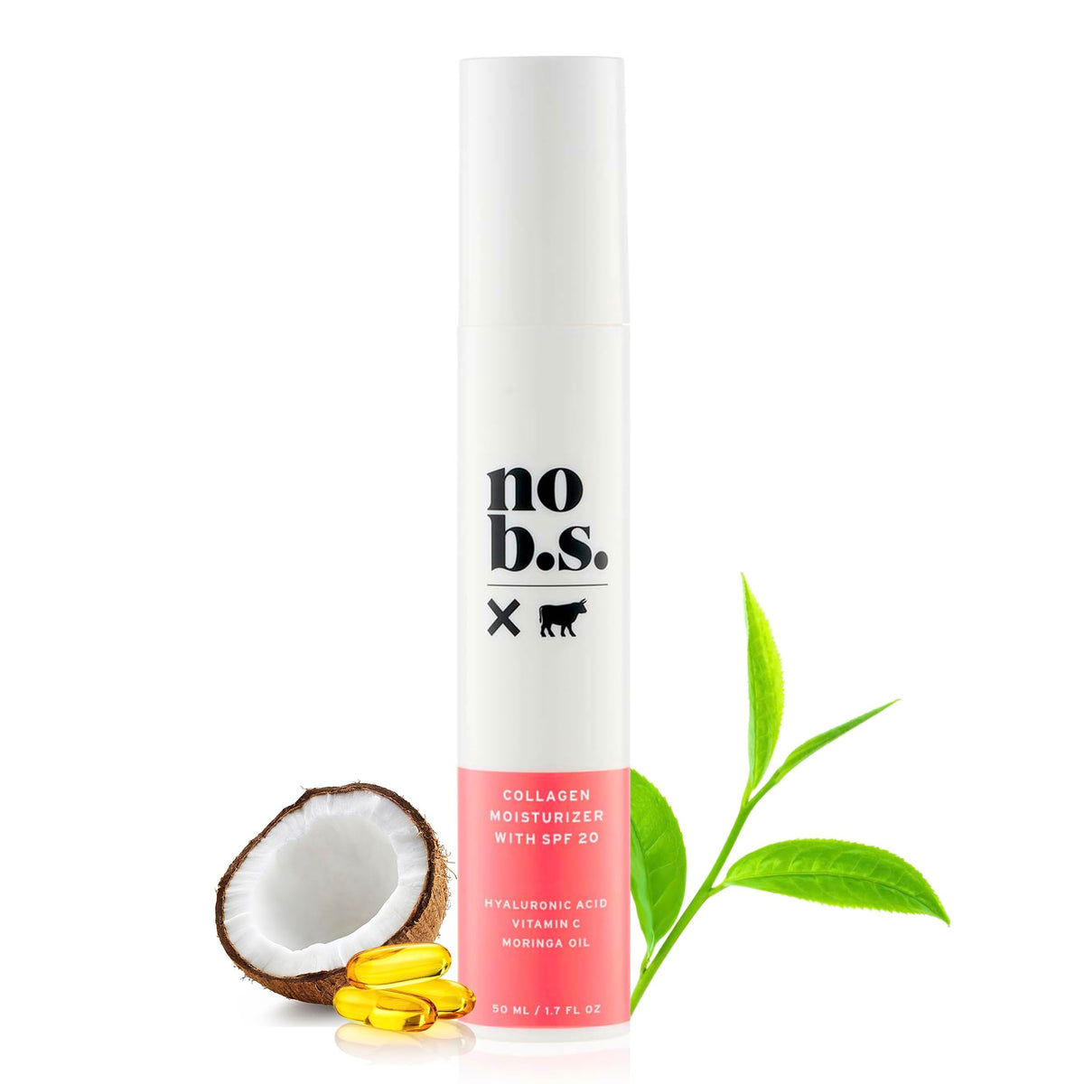 No B S Face Moisturizer SPF 20 bottle front offers daily sun protection and lightweight hydration