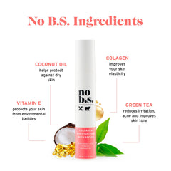 No B S Face Moisturizer SPF 20 cream swirl on hand demonstrates easy, quick absorption