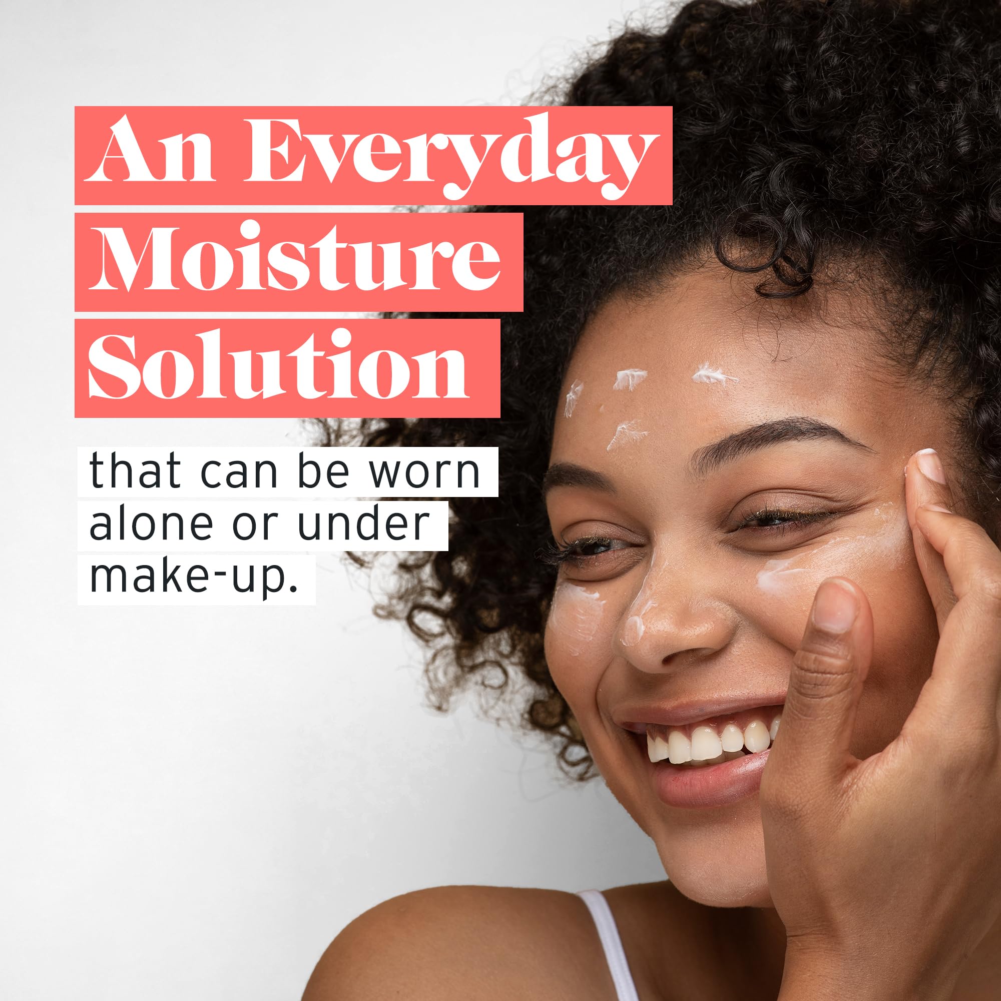 No B S Face Moisturizer SPF 20 texture shown on skin for even hydration