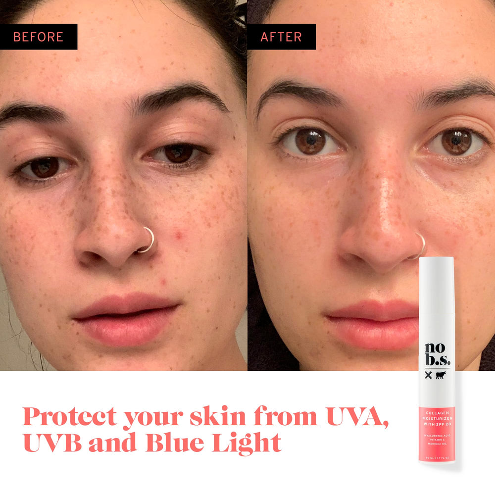 No B S Moisturizer SPF 20 travel size fits the carry-on routine