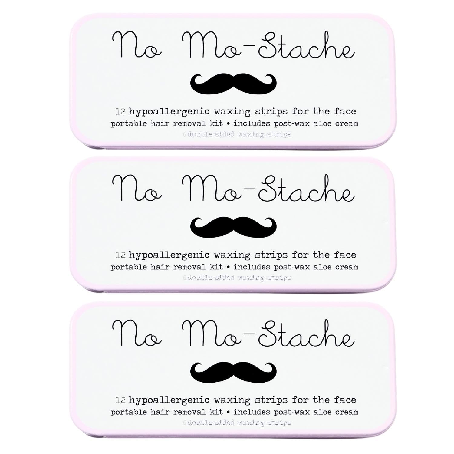 No Mo-Stache lip wax strip pack for quick home use.