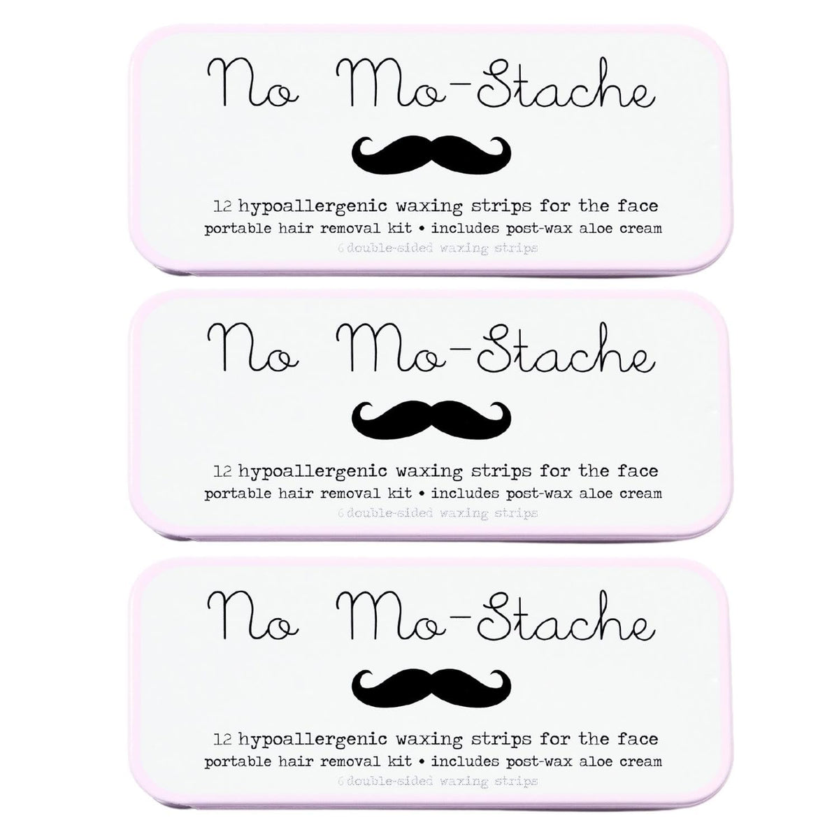 No Mo-Stache lip wax strip pack for quick home use.