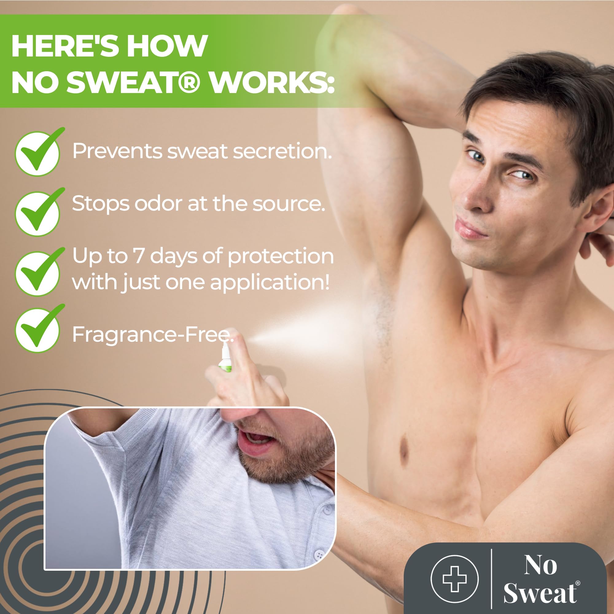 No Sweat anti-stain protection helps keep shirts looking clean.