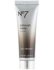 No7 Airbrush Away Primer, bouteille transparente prête à lisser la peau et faciliter l’application du maquillage