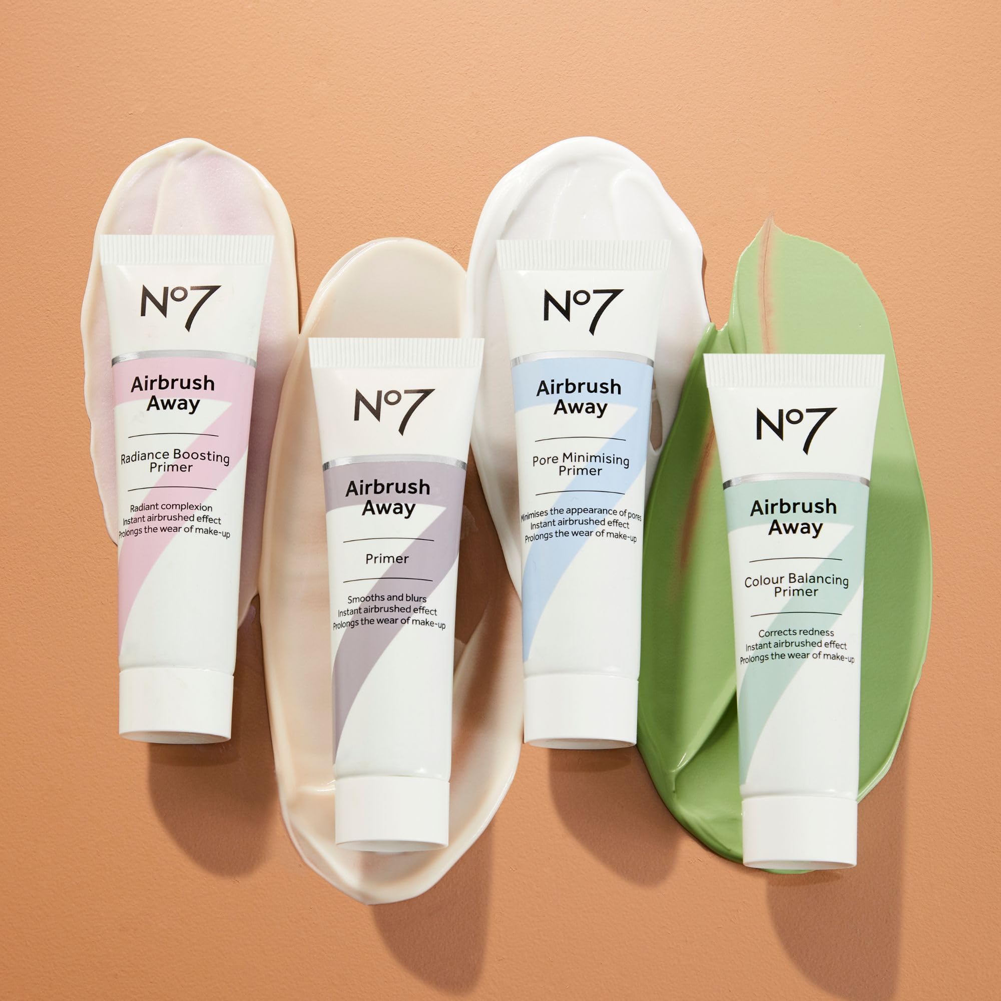 No7 Airbrush Away Primer facial-base-application preps skin for makeup.