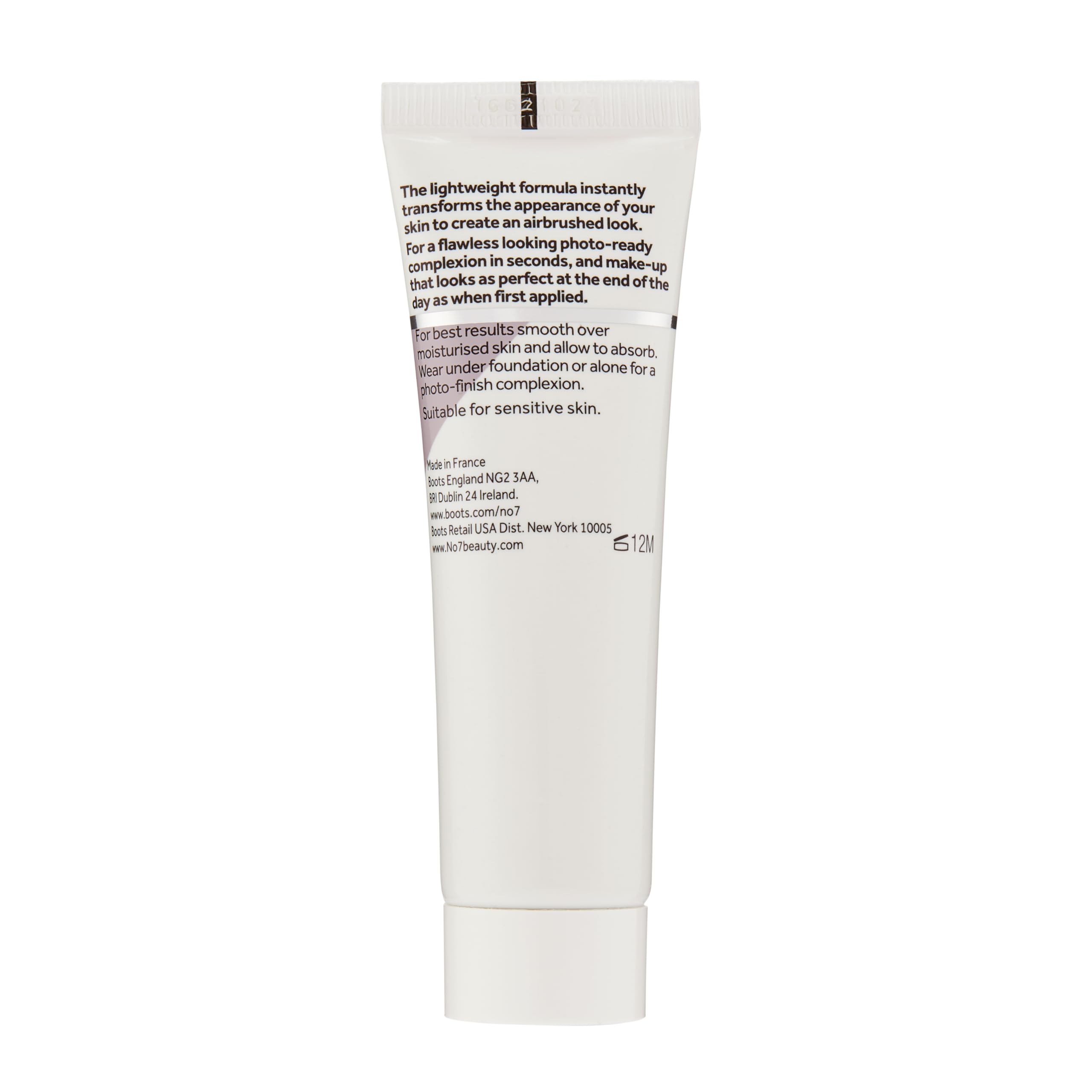No7 Airbrush Away Primer makeup-ready skin texture example.