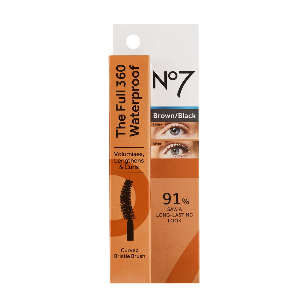No7 Full 360 Mascara nourishes lashes with Vitamin B during wear.