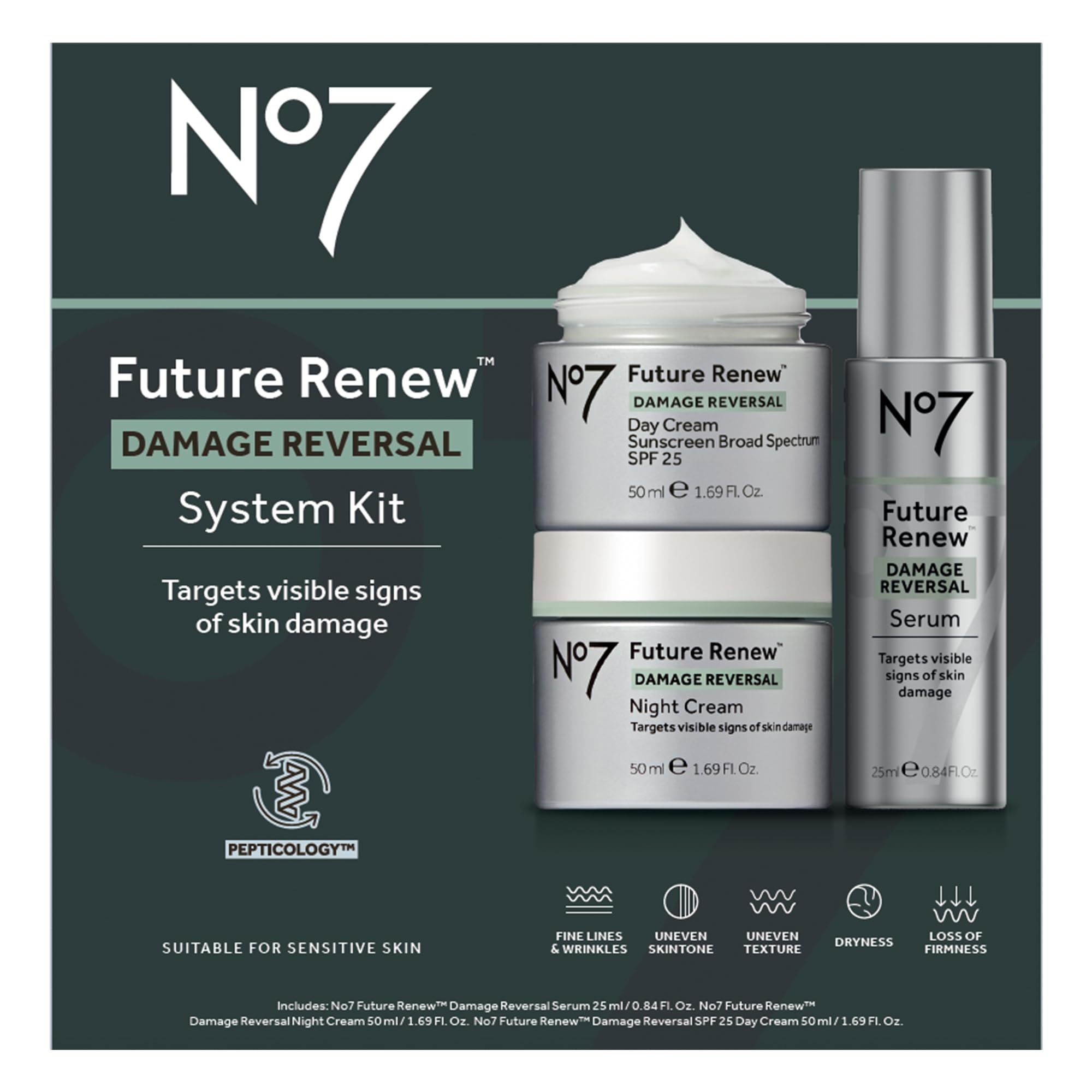 No7 Future Renew day cream SPF25 tube provides moisture and daily UV protection