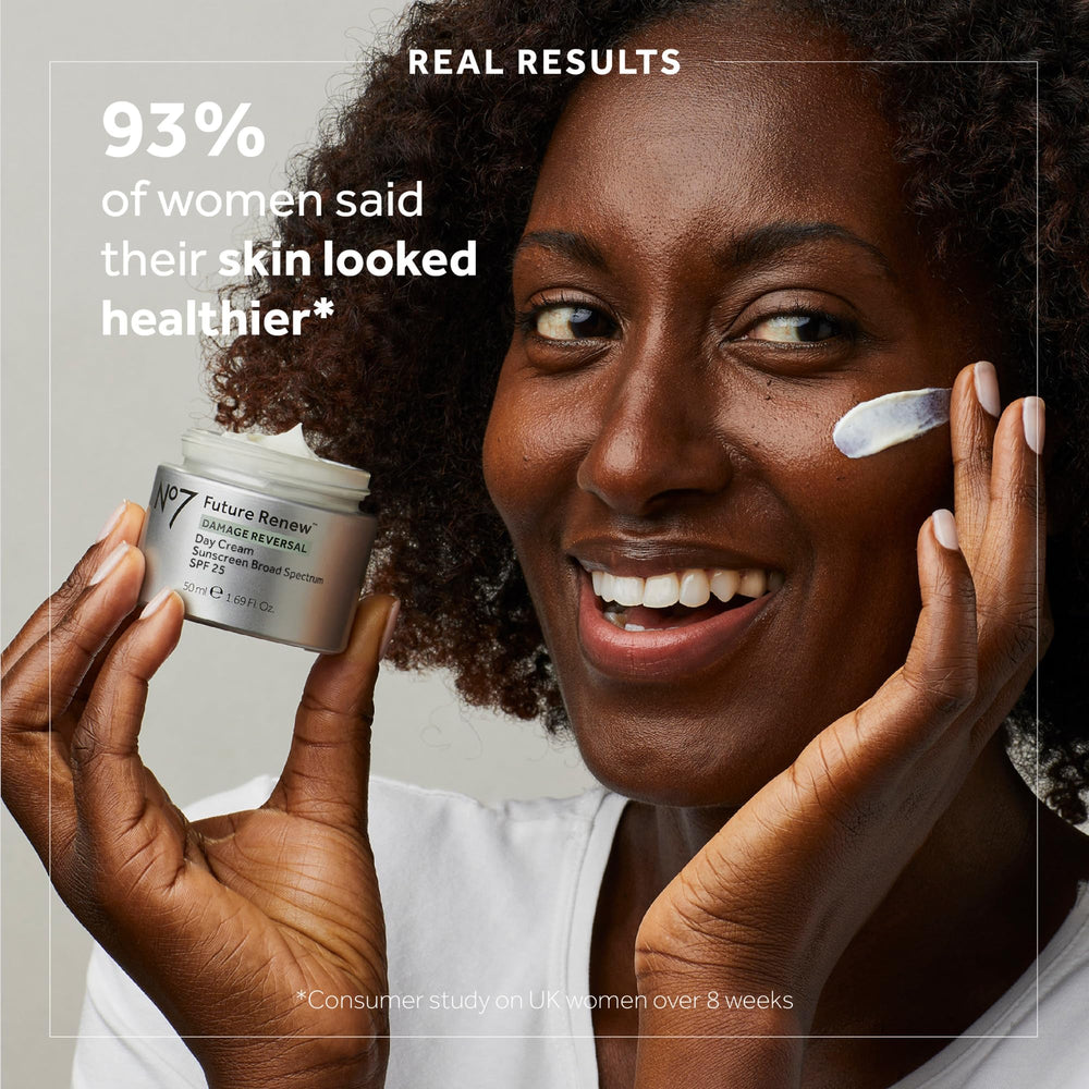 No7 Future Renew serum application closeup highlights smooth, non-greasy texture