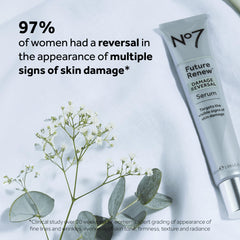 No7 Future Renew serum applied in morning for fresh, hydrated skin.